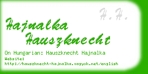 hajnalka hauszknecht business card